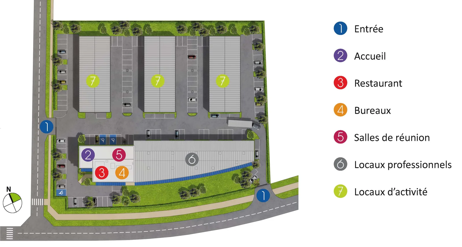 Plan 3D de l'Espace Entreprise Garosud